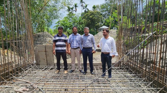 ডিমলায় আরসিসি বক্স কালভার্টের বটম স্লাব ঢালাই কাজের উদ্বোধন